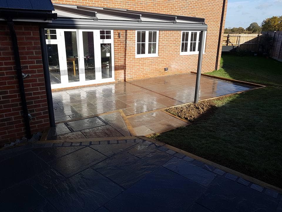 Patio laid by South East Groundworks